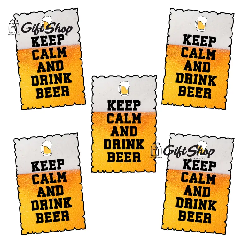 Keep calm and drink beer, magnet frigider mgs078v